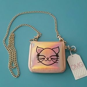 Rose Gold Mini Crossbody with Cat Design NWT